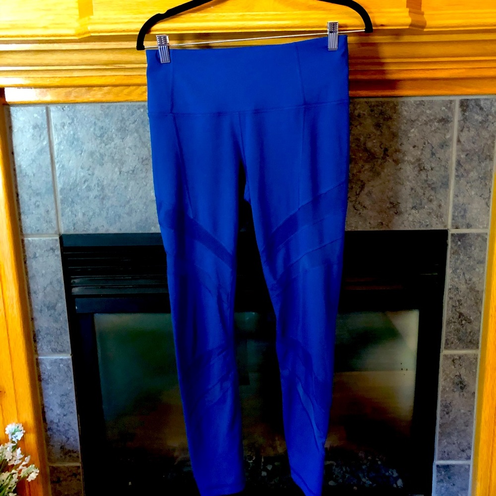 Yogalicious Royal Blue with Mesh yoga leggings